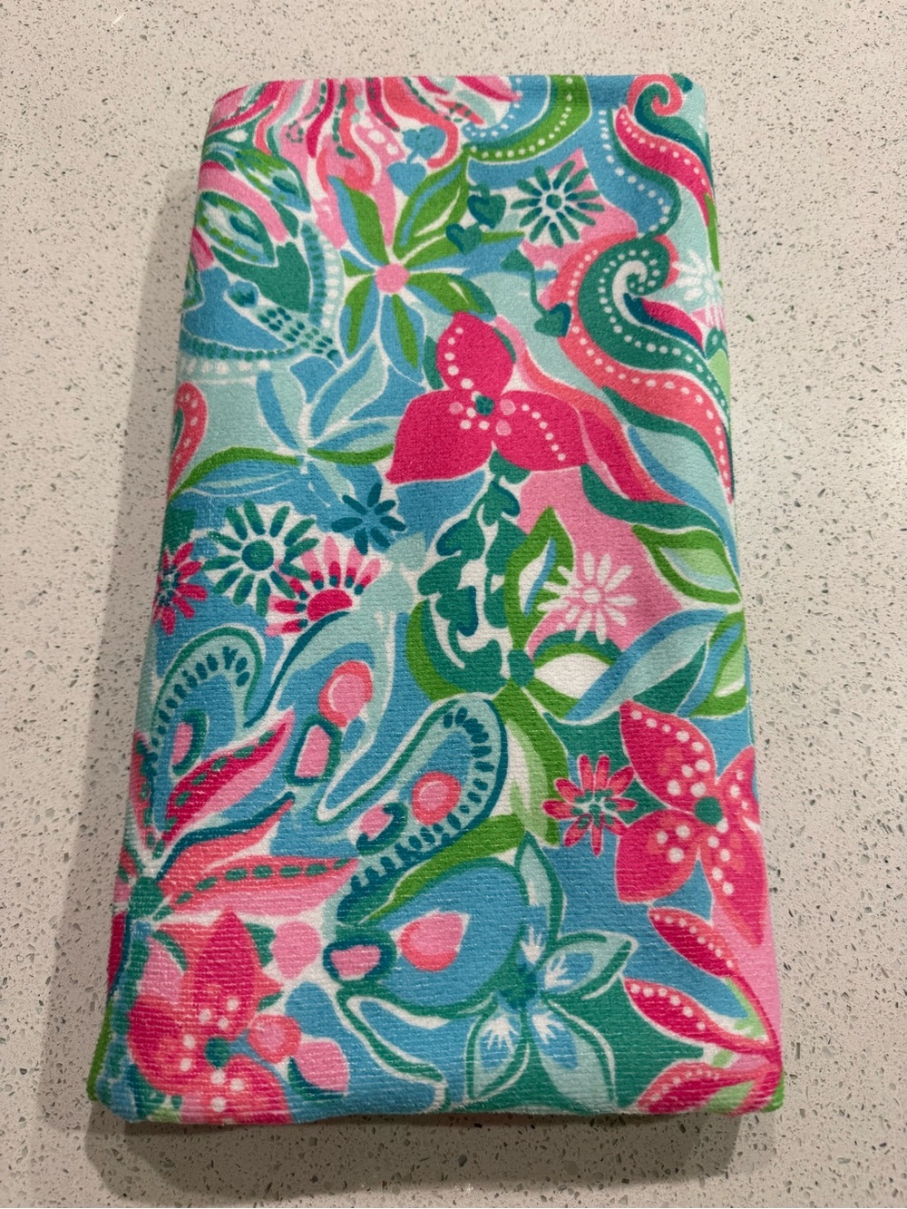 Lilly Pulitzer Floral Oversized Beach Towel in Pink, Blue & Green 40 x 70
